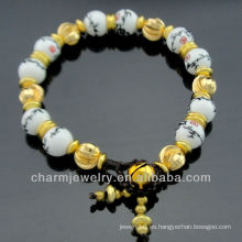 Pulsera de porcelana de bambú por encargo hecho a mano BC-005